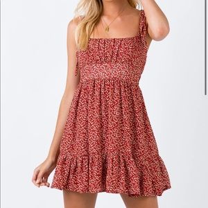 Bonnie Mini Dress Maroon